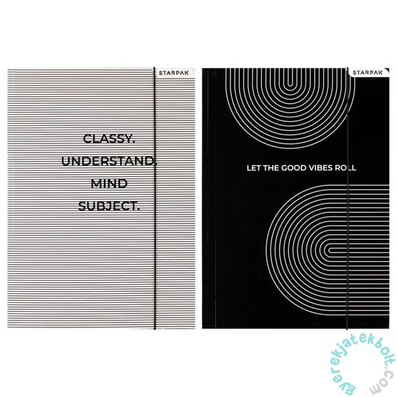 Black and White A/4 gumis mappa - kétféle