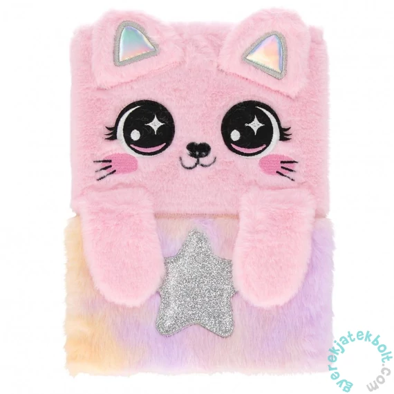 Cicás A/5 plüss notesz - csíkos (553823)