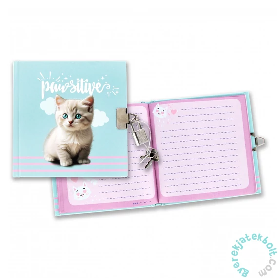 Cicás kulcsos napló 13 x 13 cm (558501)