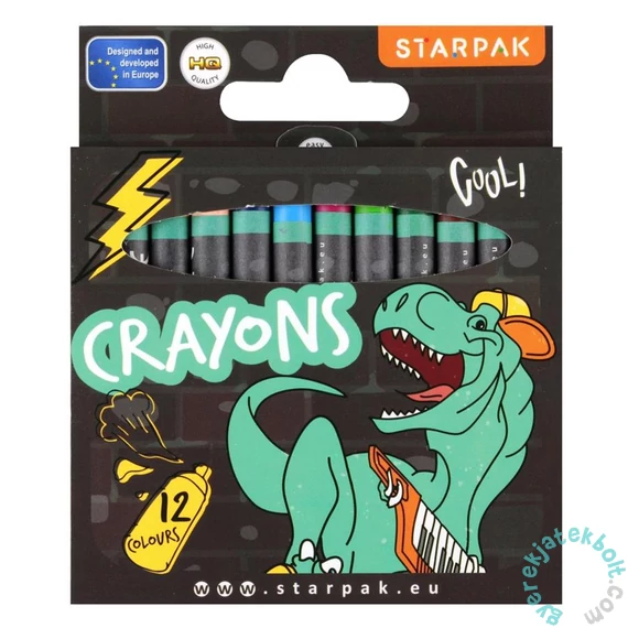 Dínós 12 színű zsírkréta (536296)