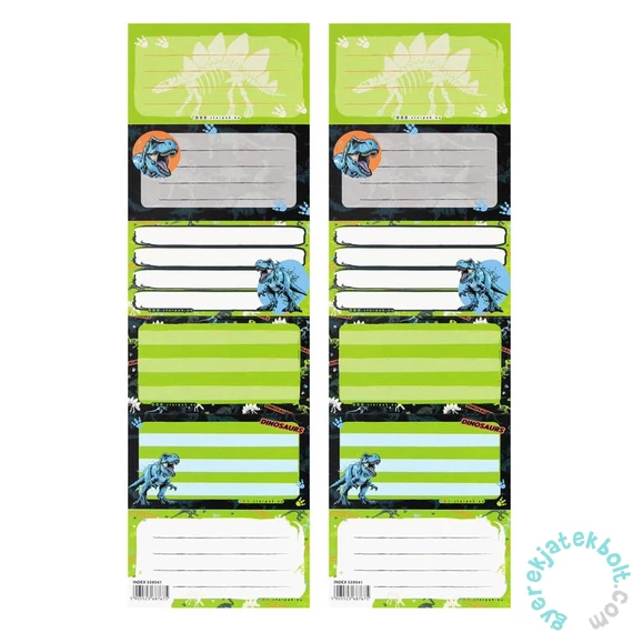 Dínós 6 db-os füzetcímke (559541)