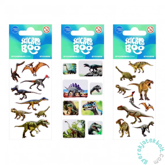 Dínós matrica 7 x 18 cm - 3-féle (517764)