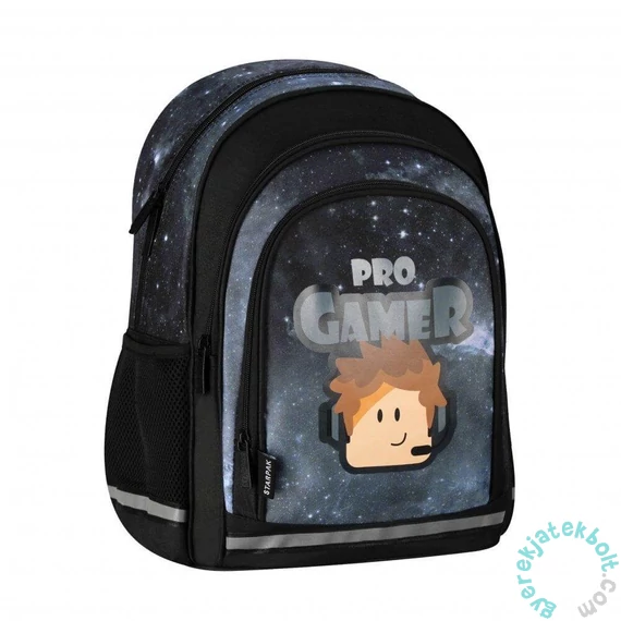 Gamer ergonomikus iskolatáska, hátizsák - 2 rekeszes - Pro Gamer (527194)