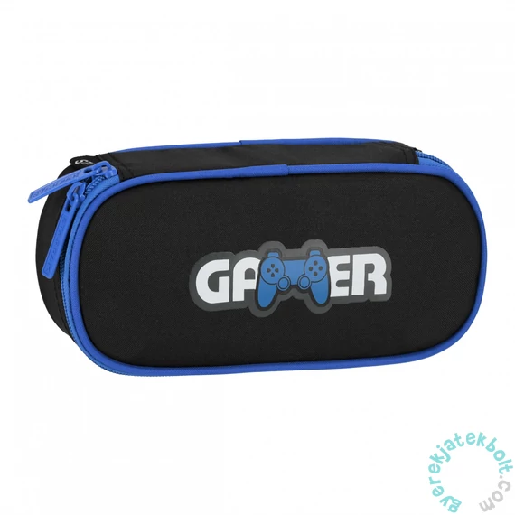 Gamer ovális tolltartó - fekete (550911)