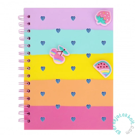 Gyümölcsös A/5 szilikonos spirálfüzet - sima (537167)