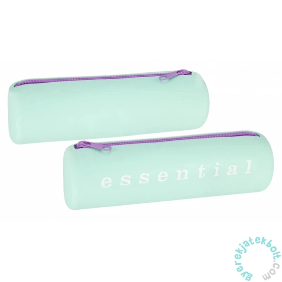 Henger alakú szilikon tolltartó - Essential - kék-lila (527826)