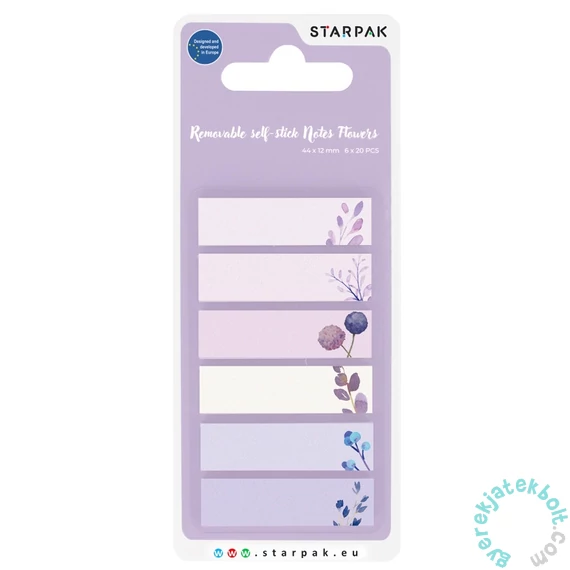 Jelölő matrica készlet - Virágos - 6 x 20 db