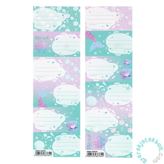 Kagylós 6 db-os füzetcímke (559538)