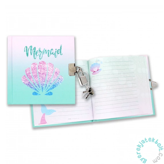 Kagylós kulcsos napló 13 x 13 cm (558486)