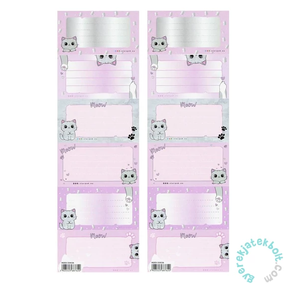 Kitty cicás 6 db-os füzetcímke (559536)