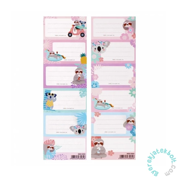 Koala 6 db-os füzetcímke - kétféle (536022)
