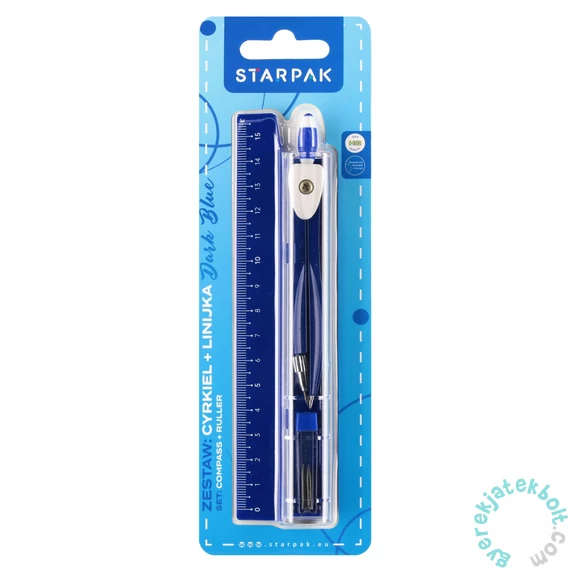 körző, vonalzóval - kék (561877)