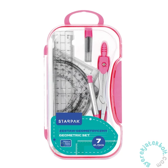 Körző készlet dobozban pink (559667)