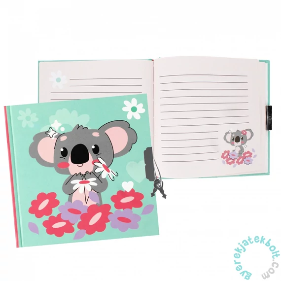 Koalás kulcsos napló 14 x 14 cm