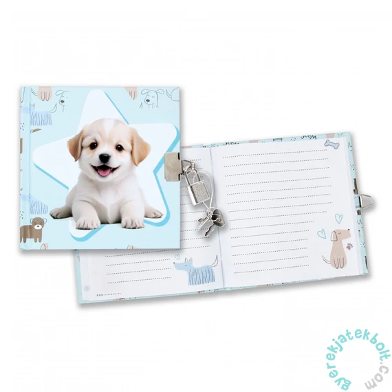 Kutyás kulcsos napló 13 x 13 cm (558506)