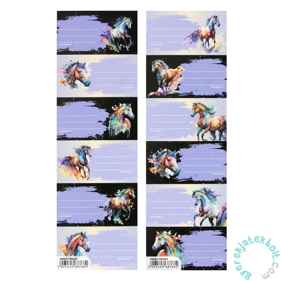 Lovas 6 db-os füzetcímke (559542)