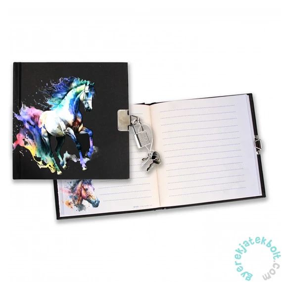 Lovas kulcsos napló 13 x 13 cm (558489)