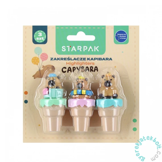 Mini 3 db-os szövegkiemelő készlet - Capybara (563031)