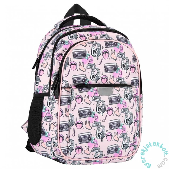 Music iskolatáska, hátizsák - 3 rekeszes - pink (552316)