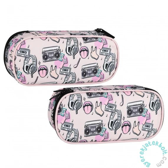 Music ovális tolltartó - pink (552325)