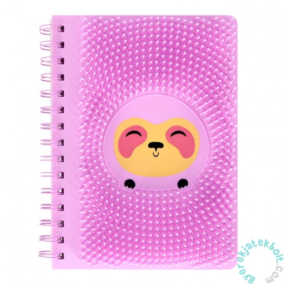 Rózsaszín A/5 szilikonos spirálfüzet - csíkos (553738)