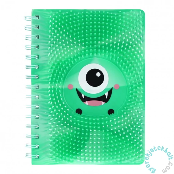 Szörnyes A/5 szilikonos spirálfüzet - csíkos (553737)