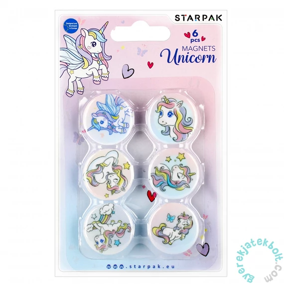 Unikornis hűtőmágnes - 6 db-os szett (528367)