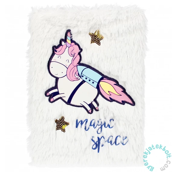 Unikornis plüss napló - A5 - Space