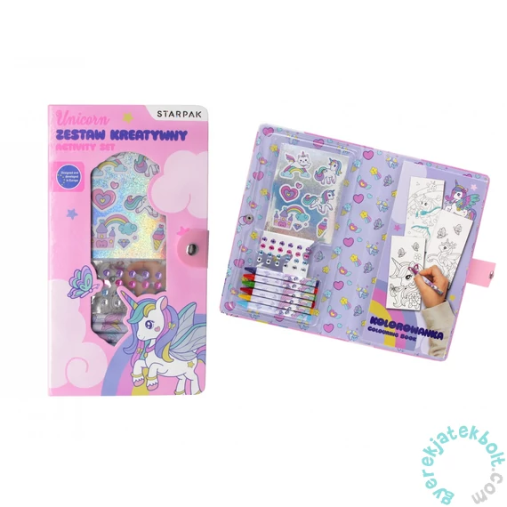 Unikornis színező készlet, zsírkrétával (552493)