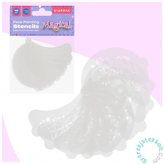 Varázslatos arcfestő sablon 10 db-os (548331)