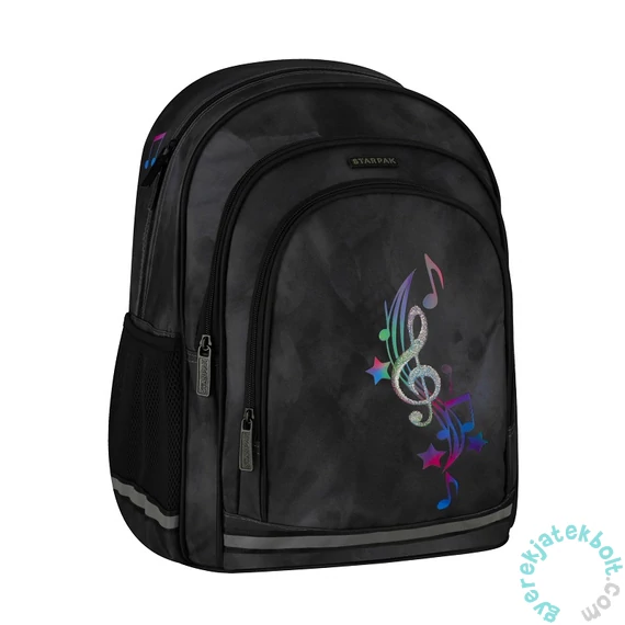 Zenés ergonomikus iskolatáska, hátizsák - 2 rekeszes (533952)
