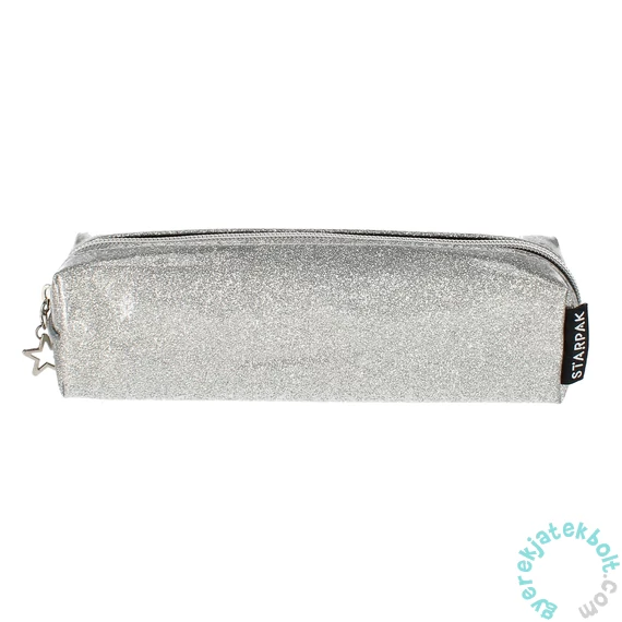 Ezüst színű szögletes tolltartó - Silver