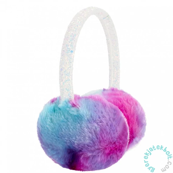 Szőrmés glitteres fülmelegítő - Ombre lila
