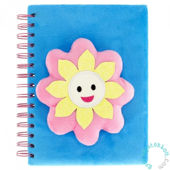 Virágos plüss napló - 17 x 21 cm