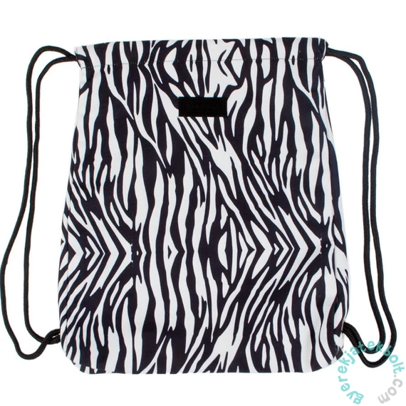 Zebra mintás zsinóros hátizsák, tornazsák