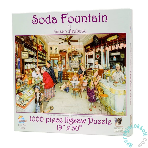 SunsOut 1000 db-os puzzle - Soda Fountain - Susan Brabeau (44274)