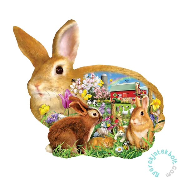 SunsOut 1000 db-os puzzle - Springtime Bunnies - Lori Schory (97038)