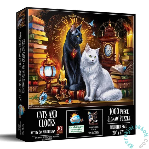 SunsOut 1000 db-os puzzle - Cats and Clocks (71826)