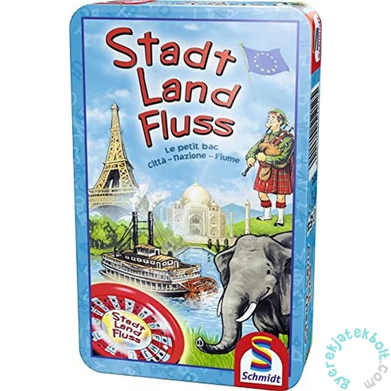 Schmidt - Ország, város, folyó társasjáték fémdobozban