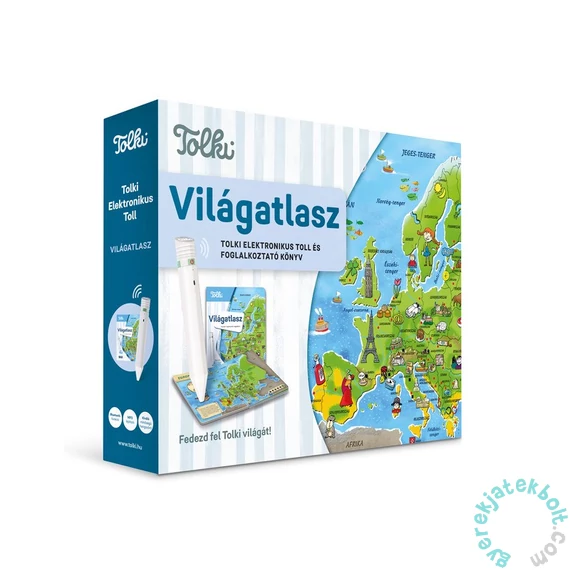 Tolki intraktív könyv és toll szettben - Világatlasz 2.0 (50391)