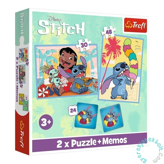 Trefl 2 az 1-ben puzzle és memóriajáték - Disney - Lilo és Stitch (93585)