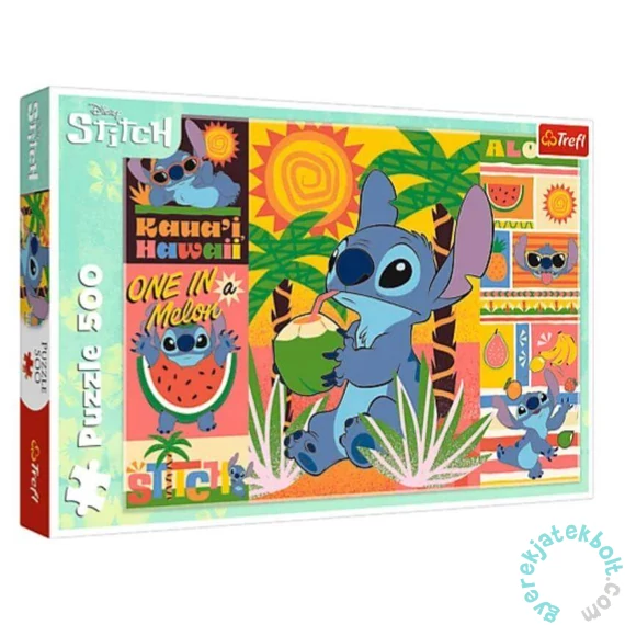 Trefl 500 db-os puzzle - Disney Lilo és Stitch - Holidays with Stitch (37483)