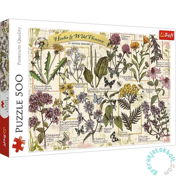 Trefl 500 db-os puzzle - Herbarium: Medicinal herbs (37478)