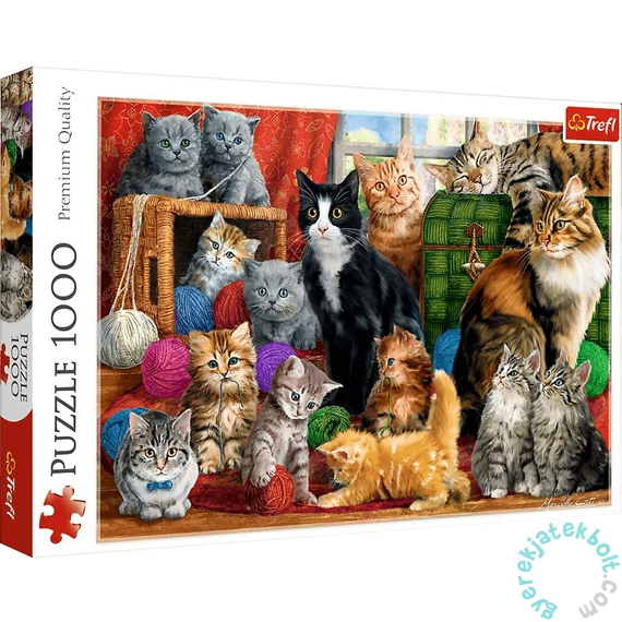 Trefl 1000 db-os puzzle - Cicák a szobában (10555)