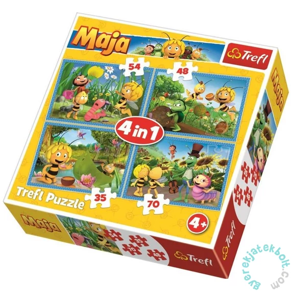 Trefl 4 az 1-ben puzzle (35,48,54,70 db-os) - Maja a méhecske kalandjai (34320)