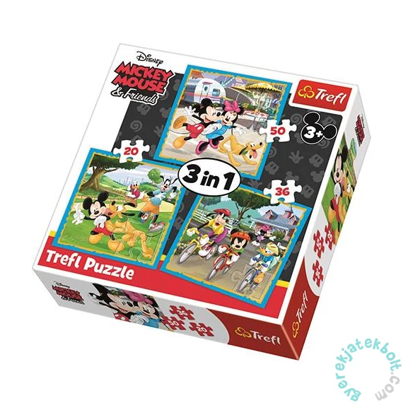 Trefl 3 az 1-ben puzzle (20,36,50 db-os) - Mickey Mouse és barátai (34846)