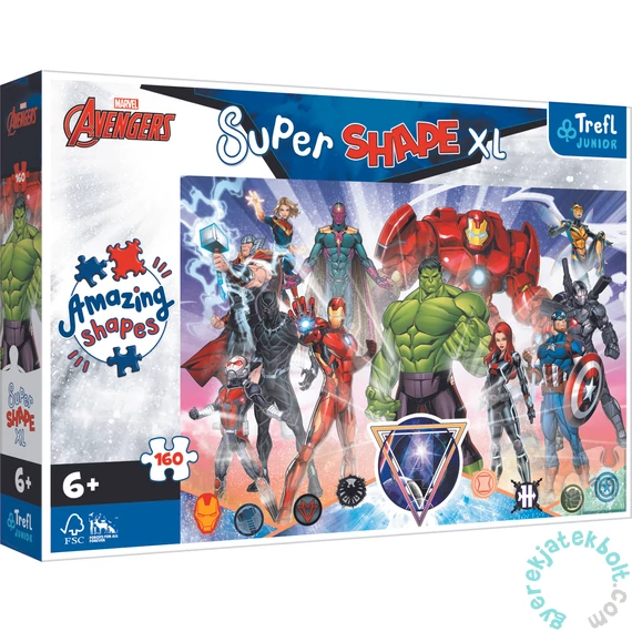 Trefl Super Shape XL 160 db-os puzzle - Marvel Bosszúállók (50023)
