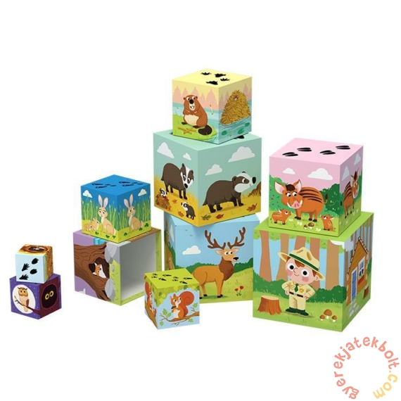 Trefl Baby toronyépítő kocka - Az erdőben (60664)