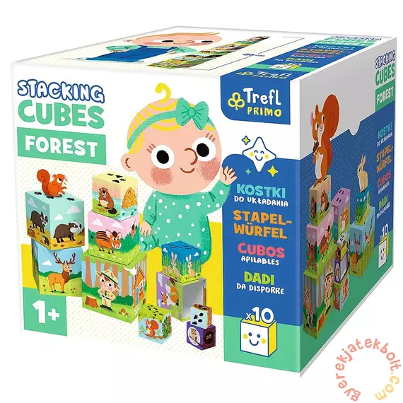 Trefl Baby toronyépítő kocka - Az erdő (61796)