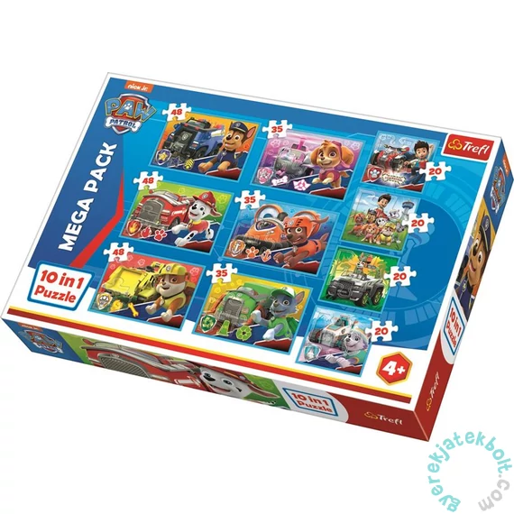 Trefl 10 az 1-ben puzzle (20,35,48 db-os) - Mancs őrjárat (90355)